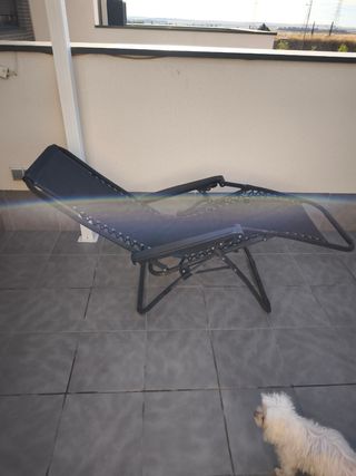 Tumbona de jardín plegable dos