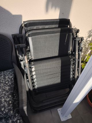 Tumbona de jardín plegable dos