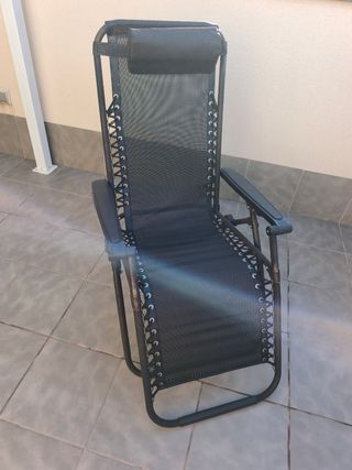 Tumbona de jardín plegable dos