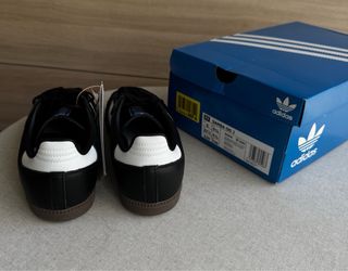 Zapatillas Adidas Samba Piel Unisex Negra Blanca