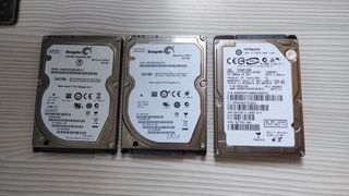 3 discos SATA 2,5" 500GB+250GB+500GB leer