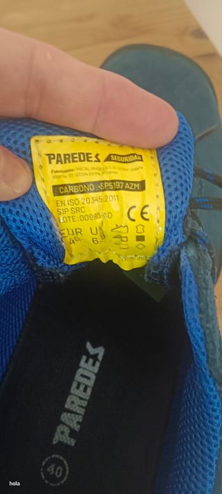 Zapatos seguridad Paredes