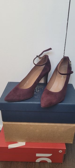 Zapatos Salón Ante Morado Pedro Miralles