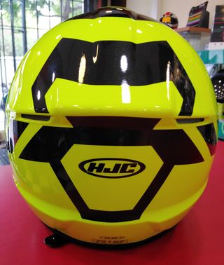 Casco de Moto Amarillo y Negro