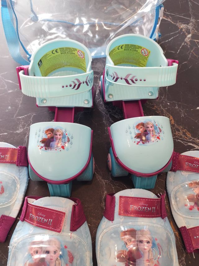 Pattini rotelle regolabili Disney Frozen II+Protez