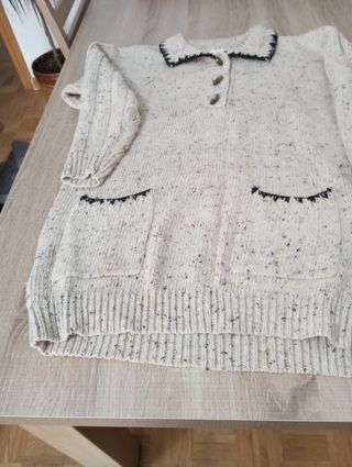 Jersey De Pillon Beige Grueso Suave