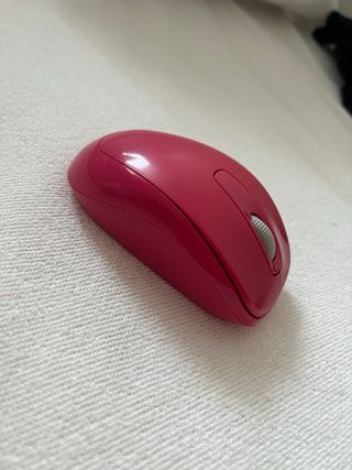 Ratón inalámbrico USB rosa