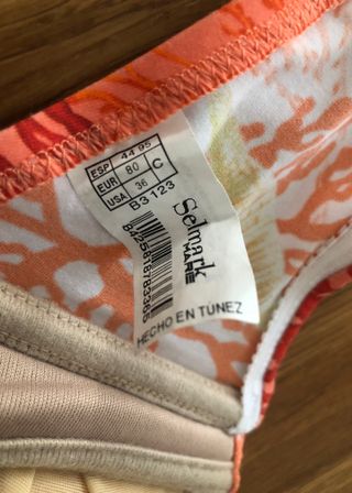 Top bikini rosa de Selmark, 95C