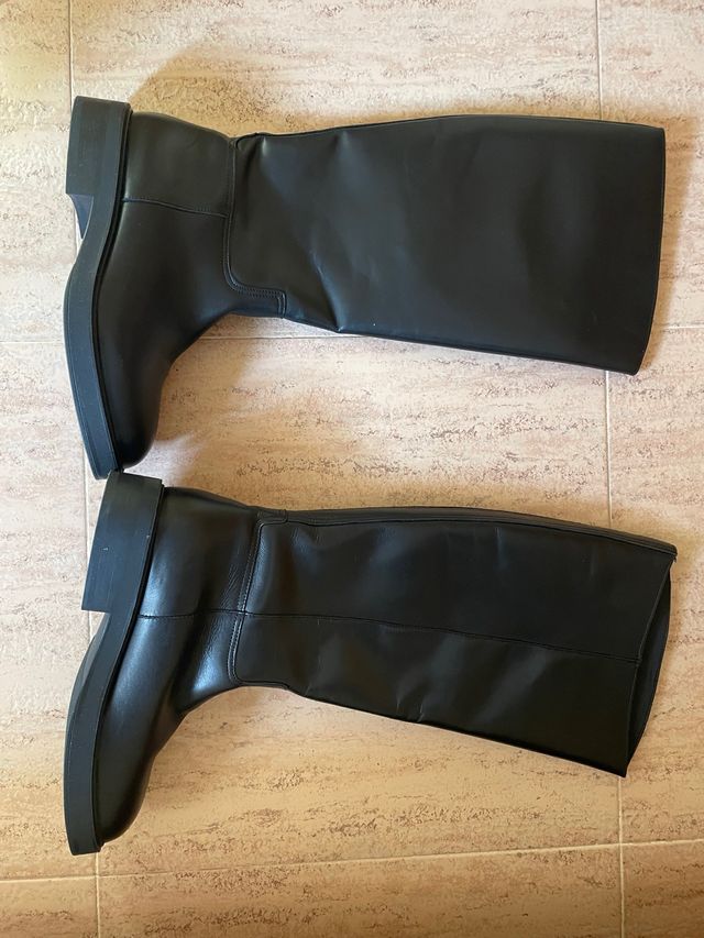 Botas altas Mango negras talla 41 de piel