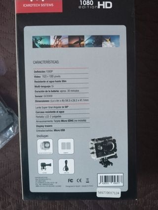 Cámara de Acción HD 1080p Sumergible