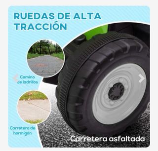 Tractor eléctrico infantil con remolque