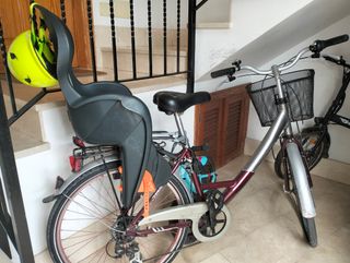 Bicicleta paseo con sillita para bebé