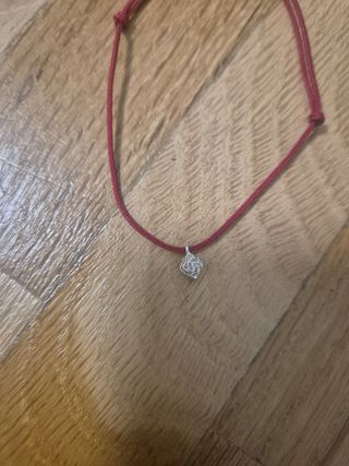 Pulsera hilo rojo y rosa de plata Aina Joies