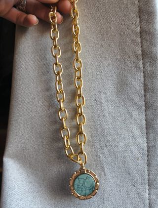 Cadena con sello turquesa