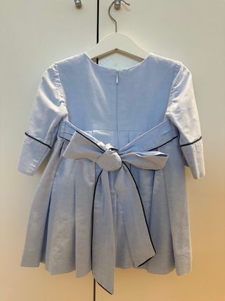 Vestido azul bebé com vivos - 3 anos