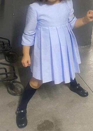 Vestido azul bebé com vivos - 3 anos