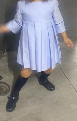 Vestido azul bebé com vivos - 3 anos