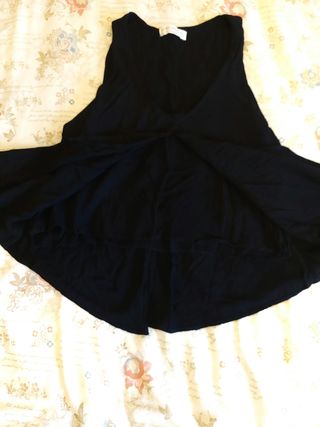 Pull&Bear Camiseta Asimétrica Negra 