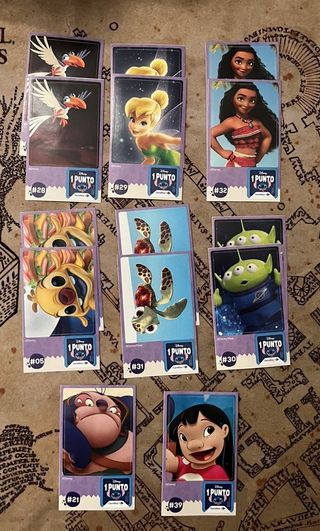 LOTE 22 Cromos Disney Stitch Carrefour 8 Pegatinas