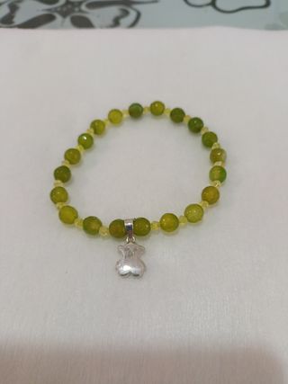 Pulsera elástica osito plata