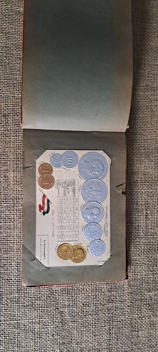 Álbum monedas del mundo rojo francia alemania 