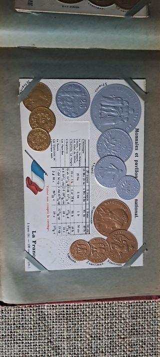 Álbum monedas del mundo rojo francia alemania 