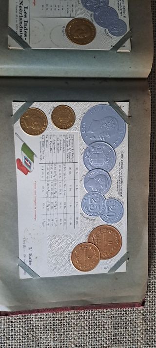 Álbum monedas del mundo rojo francia alemania 