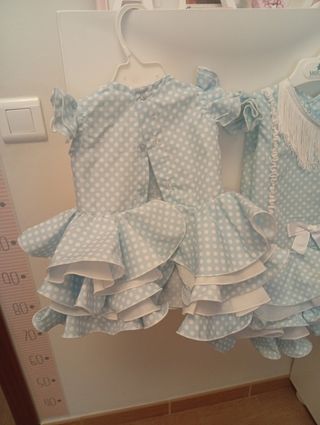 2 Vestidos Gitana Azul y Blanco