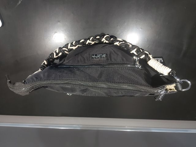 Borsa Coveri Collection nera con manico intrecciat