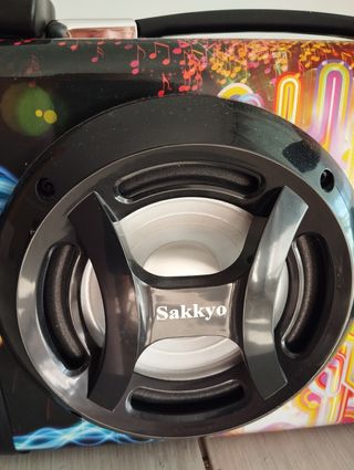 Altavoz Karaoke Sakkyo con Luces y Micrófono