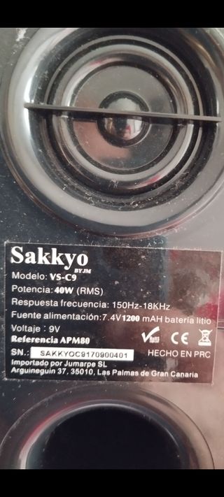 Altavoz Karaoke Sakkyo con Luces y Micrófono