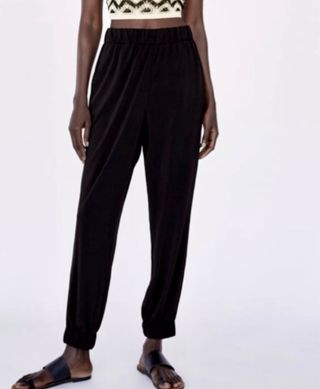 Pantalón jogger fluido Zara Talla S