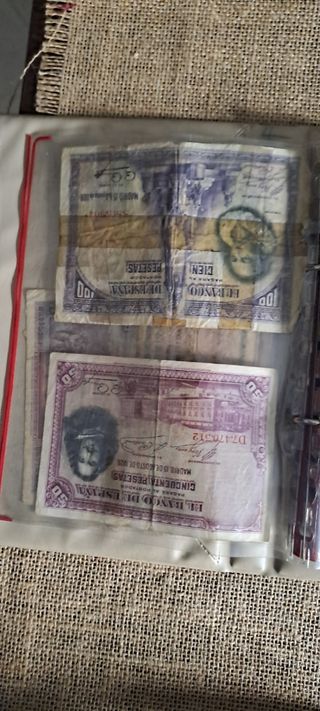 Álbum Billetes Mundo España, México, India, Irak