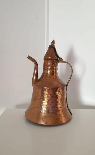 TETERA ANTIGUA DE BRONCE Y COBRE