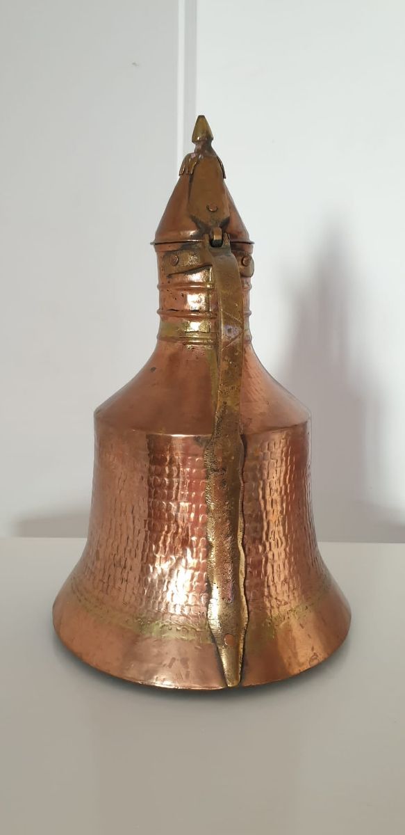 TETERA ANTIGUA DE BRONCE Y COBRE