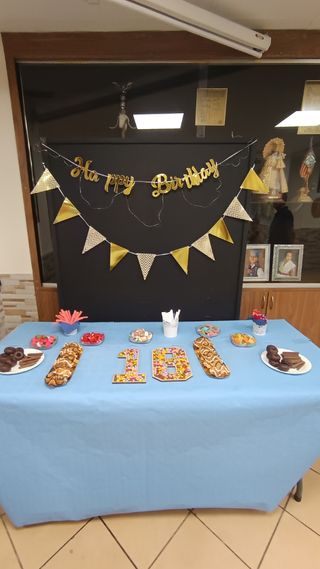 Números 1 y 8 Decoración Mesa Dulce Madera