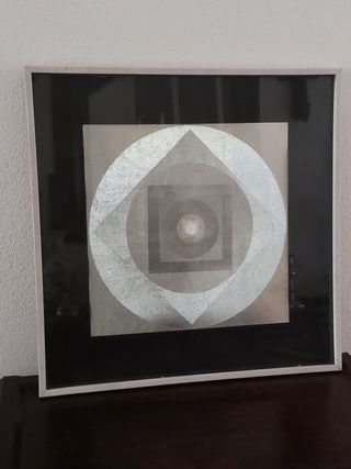 Quadro optical anni '70 su cartoncino