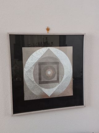 Quadro optical anni '70 su cartoncino