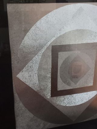 Quadro optical anni '70 su cartoncino