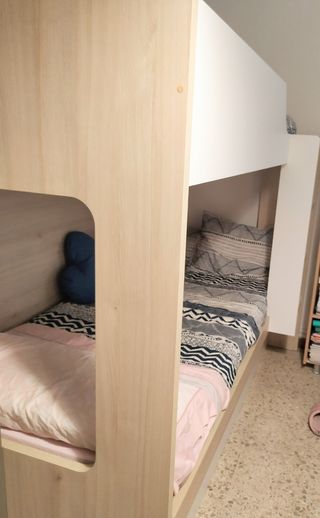 Litera madera + escritorio 