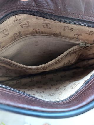 Bolso bandolera marrón de cuero Vintage