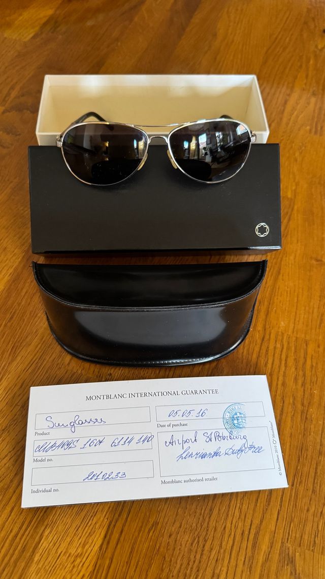 Gafas Montblanc Aviador Vintage Plata