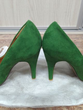 Zapatos Tacón ante verde Jessy Ross