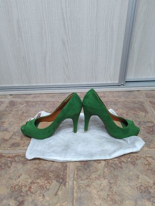 Zapatos Tacón ante verde Jessy Ross