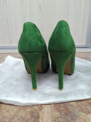 Zapatos Tacón ante verde Jessy Ross