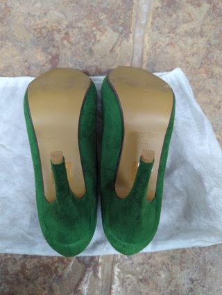Zapatos Tacón ante verde Jessy Ross