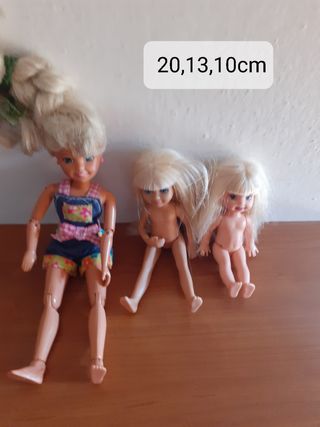 Set 3 Bambole Barbie Piccole