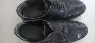 Scarpe donna vera pelle nere stringate