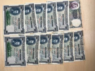 Colección de billetes antiguos españoles
