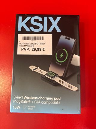 Ksix MagSafe 3-en-1 Carga Inalámbrica